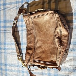 Coach metallic bronze shoulder bag